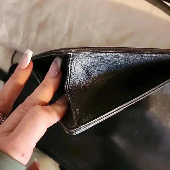 Gold Pfeil West Germany Black Leather Breif Case - Picture 10 of 11